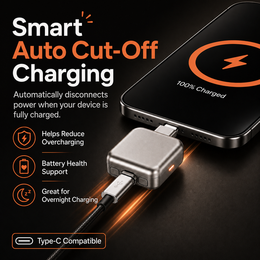 Smart Auto Cut-Off Full Charge Type-C Protector Charger Adapter