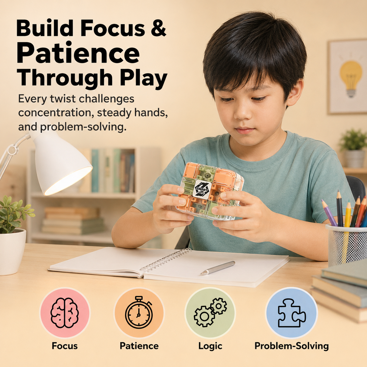 Smart 3D Maze Cube Puzzle Toy