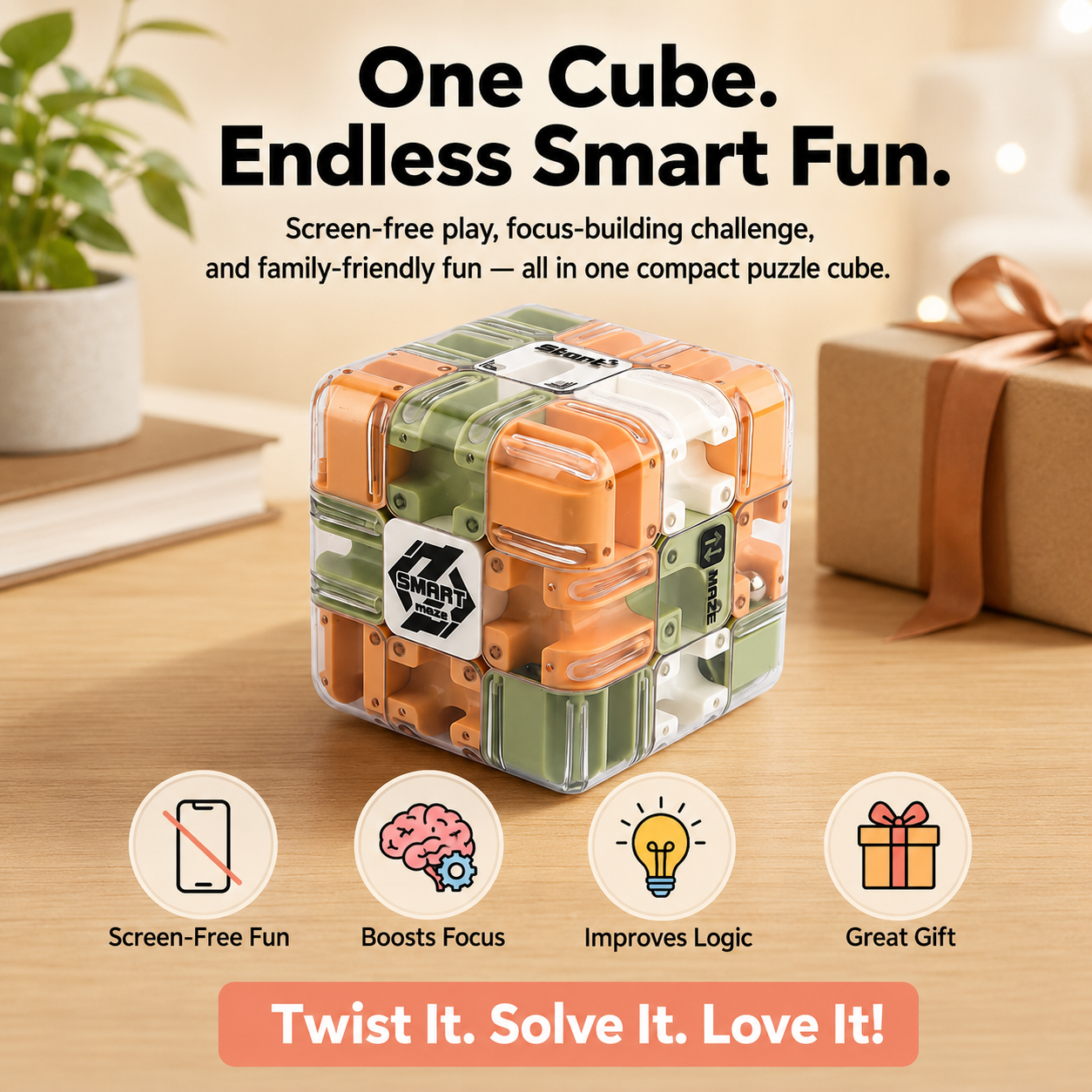 Smart 3D Maze Cube Puzzle Toy
